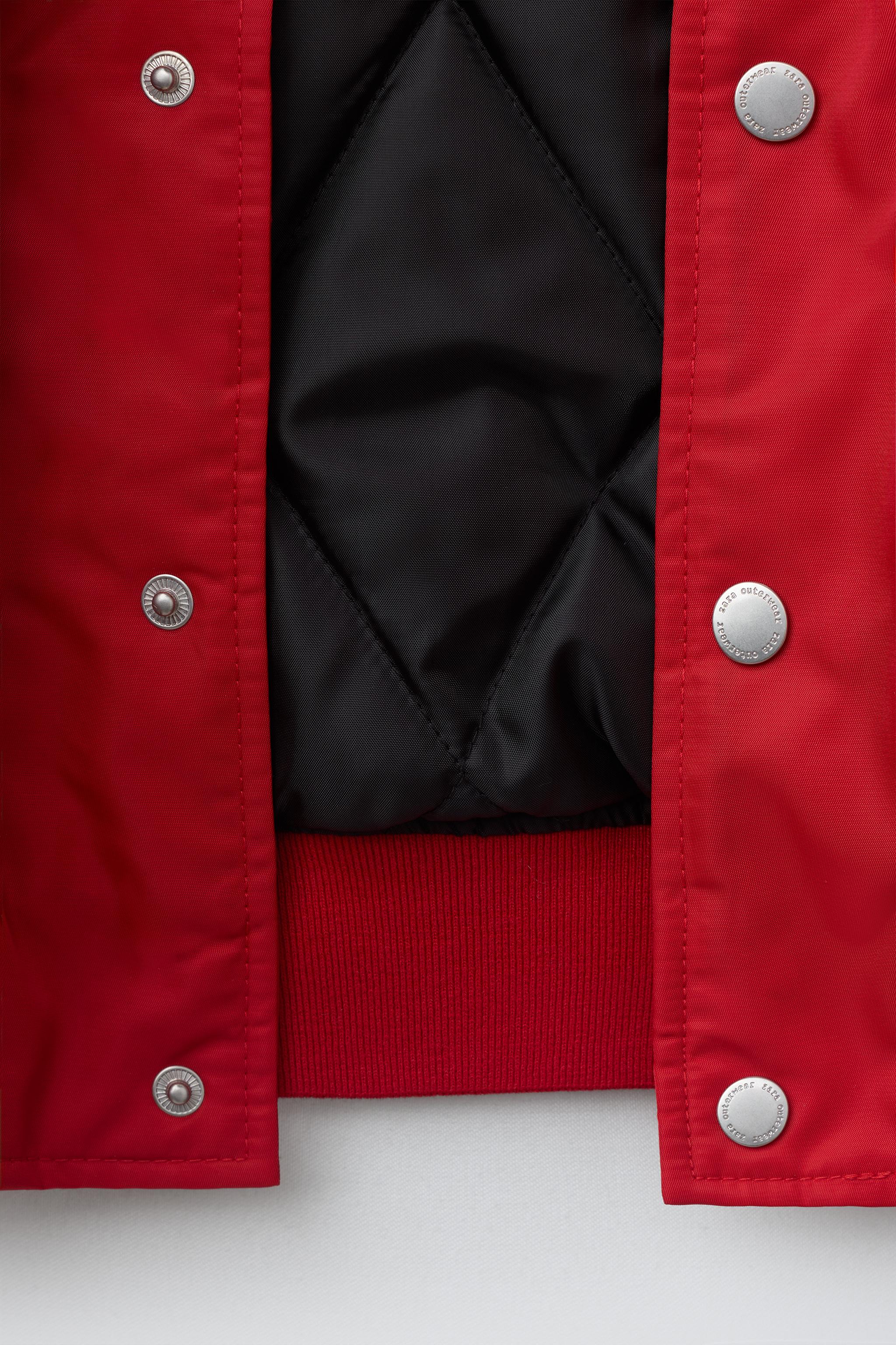 Patch Bomber Jacket with Detachable Hood